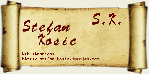 Stefan Kosić vizit kartica